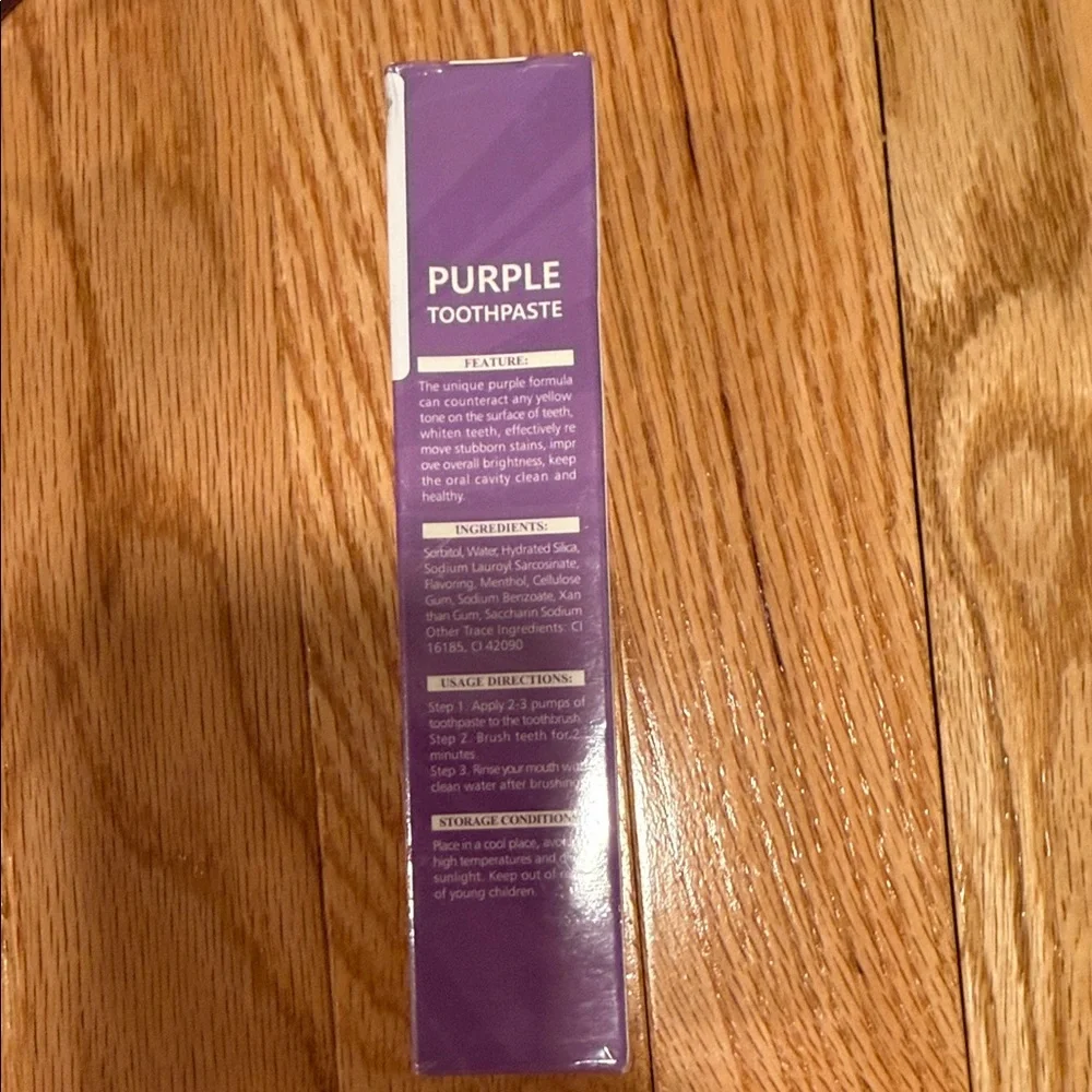 Gaayou Purple Color Corrector Stain Remover Toothpaste - Grape & Mint